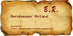 Bernhauser Roland névjegykártya