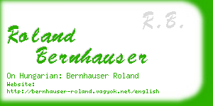 roland bernhauser business card